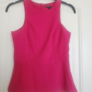 Express Women's Peplum Pink Top XS